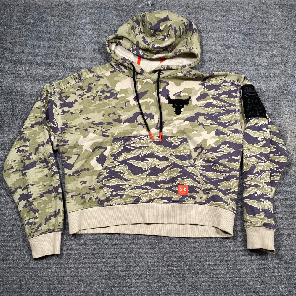 Under Armour Women's Project Rock Veterans Day Fleece Hoodie 1373610-346 Size S